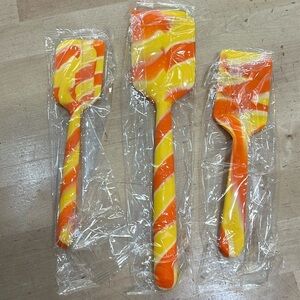 L’AZUL Pro Grade 3PC Silicone Spatula Set Pink Tie Die 3 Sizes High Heat Resist